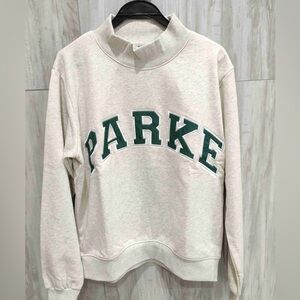 Parke Vintage Crewneck Sweatshirt | Classic Green Logo | Cozy & Stylish Pullover